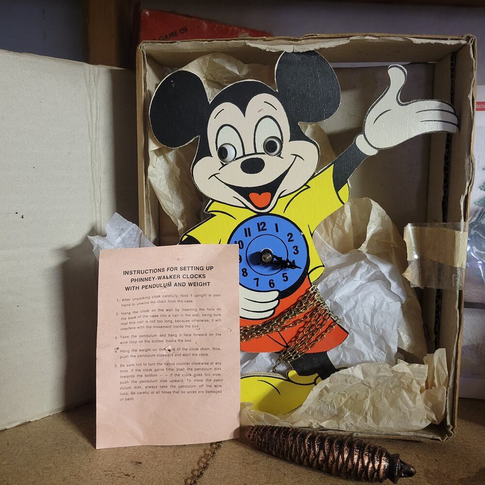 1940's Phinney-Walker Mickey Mouse wall clock